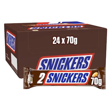 سنيكرز لوح شوكولاتة الأصلي، عبوة من 24× 70 جرام