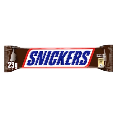 Snickers Chocolate Candy Bar With Nougat, Peanuts, &amp; Caramel 23g