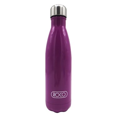 Roco Basic Stainless Steel Water Bottle &ndash; 500 ml &ndash; Burgundy