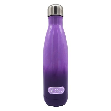 Roco Two-Tone Stainless Steel Water Bottle &ndash; 500 ml &ndash; Purple and Dark Purple