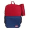 Roco Two-Tone Backpack with Pencil Case &ndash; 17" &ndash; Maroon and Blue