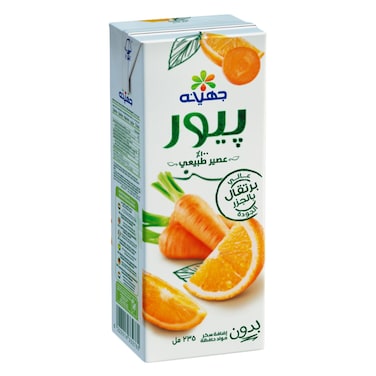 جهينة عصير برتقال وجزر نقي 235 مل