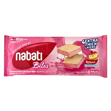 Nabati Bites Strawberry Richeese Wafer 39g