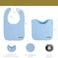 LuQu 3 Bibs Set Soft Washable Adjustable 0+ months