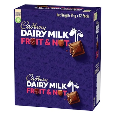 كادبوري ديري ميلك فواكه ومكسرات 95 جرام × 12