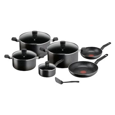 Tefal Super Cook Cookware Set &ndash; 11 Pieces &ndash; Black