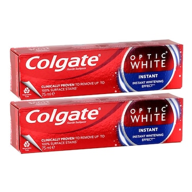 Colgate Tooth Paste Optic White 75ml x2 Promo
