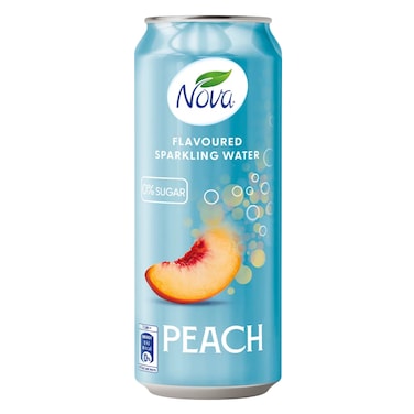 نوفا – مياه فوارة منكهة بنكهة الخوخ – 250 مل