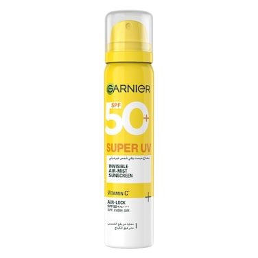 Garnier Invisible Air-Mist Sunscreen, Super UV, +50 SPF, 75ml