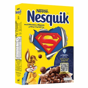 نسكويك - حبوب إفطار بالشوكولاتة سوبرمان، 330 جرام