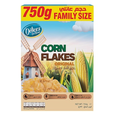 Delices Corn Flakes Cereal Original 750g
