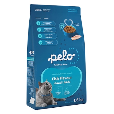 Pelo Dry Cat Food Fish, 1.5kg