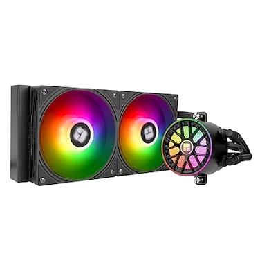 مبرد سائل متكامل لوحدة المعالجة المركزية Thermalright Stream Vision 360 أبيض - 360 مم، شاشة LCD مربعة 3.5 بوصة لعرض الصور، مضخة شفط مغناطيسي عالية الأداء بدقة 640 × 480 مع مروحة مدمجة
