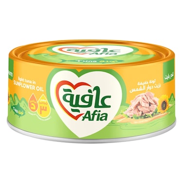 عافية – تونة تنديرينا بزيت دوار الشمس – 80 جرام