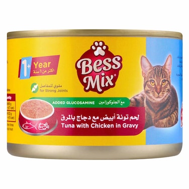 Bessmix Cat Food Tuna With Chicken In Gravy 155g
