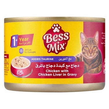 Bess Mix Cat Food Chicken &amp; Chicken Liver In Gravy 155g