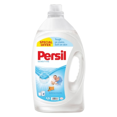 برسيل جل غسيل للملابس الحساسة صابون مرسيليا وحليب اللوز عبوة عرض 4.8 لتر