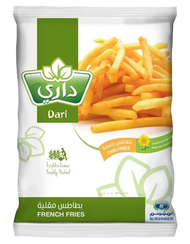 داري – بطاطس رفيعة مقلية بزيت دوار الشمس – معبأة طازجاً – 2.5 كجم