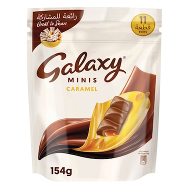 جالكسي شوكولاته مينيز بالكراميل، 11 قطعة × 154 جرام