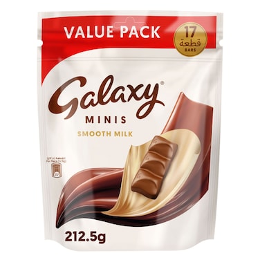 Galaxy Chocolate Minis Smooth Milk, 17 Mini Chocolate Barsx 212.5g