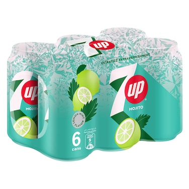 7UP Mojito Flavored Soft Drink &ndash; 360 ml &times; 6