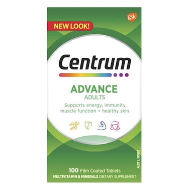 Centrum Adults Multivitamin Supplements &ndash; 100 Tablets