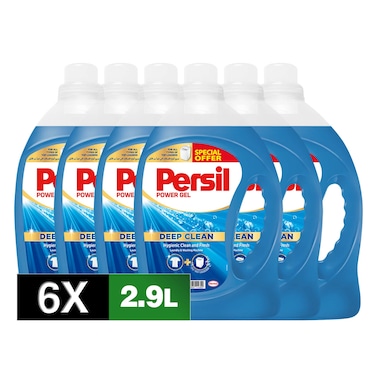 برسيل باور جيل، تنظيف عميق،  منظف غسيل سائل، رغوة عالية، 2.9 لتر ×6
