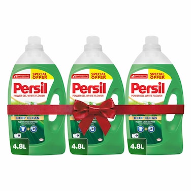 برسيل - جل منظف غسيل برائحة الزهور البيضاء، 4.8 لتر ×3
