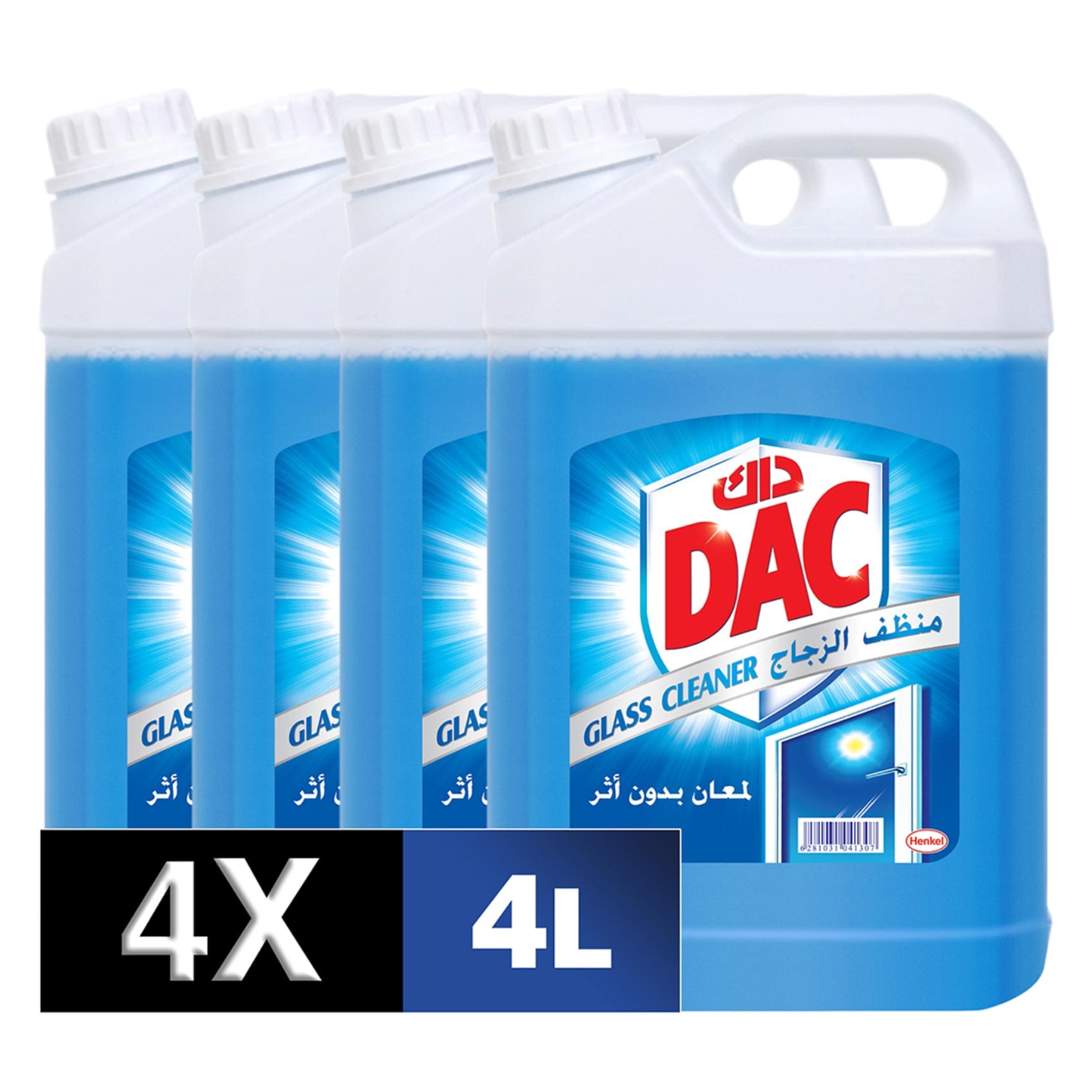 داك ملمع الزجاج، أزرق، 4 لتر ×4