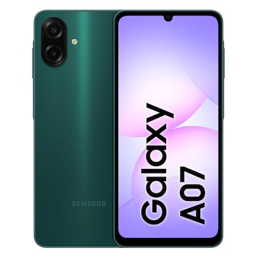 سامسونج جالاكسي A07، سعة تخزين 128 جيجابايت، ذاكرة وصول عشوائي (رام) 4 جيجابايت، يدعم الجيل الرابع، أخضر