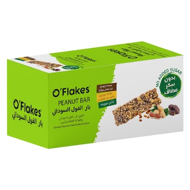O'Flakes Peanut Bar No Sugar 30g x20