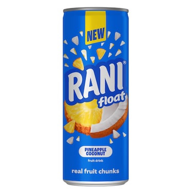 راني فلووت – مشروب عصير بنكهة الأناناس وجوز الهند مع قطع فواكه – 235 مل