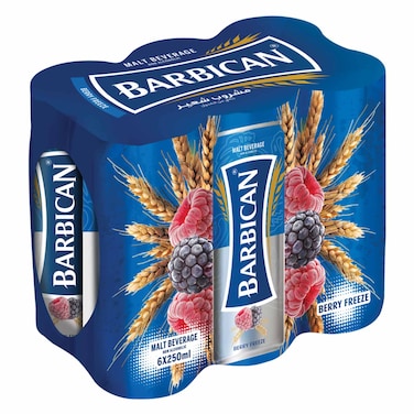 باربيكان – مشروب شعير بنكهة بيري فريز – 250 مل × 6 عبوات – غير كحولي