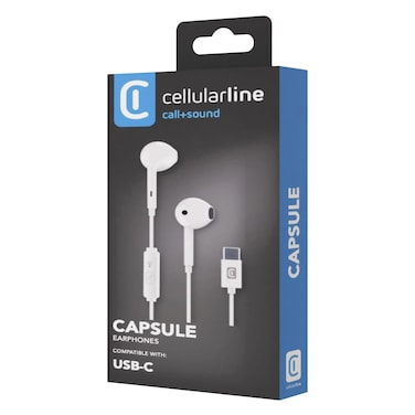 Cellularline USB-C Earphones &ndash; White