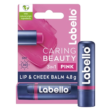 لابيلو مرطب شفاه وخدود، 3 في 1، عامل حماية من الشمس 30، وردي، 4.8 جرام