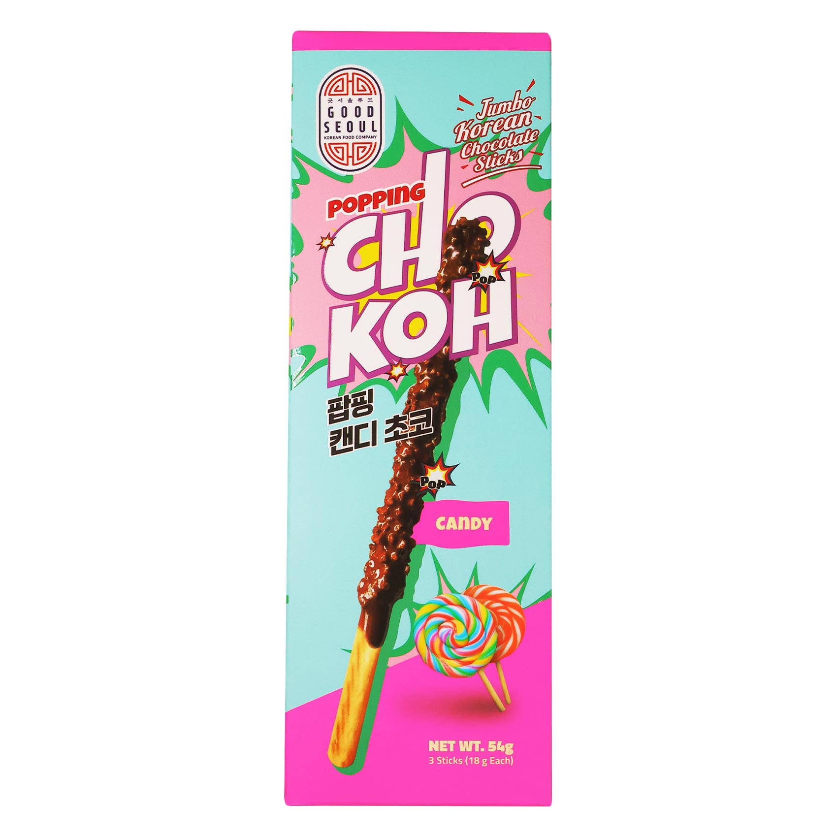 Buy Good Seoul Popping Candy Chocolate Sticks – 54g Online