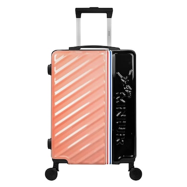 MNUK Swagger Hard Shell Trolley Suitcase &ndash; Pink and Black &ndash; 20 inch &ndash; Designed in Italy