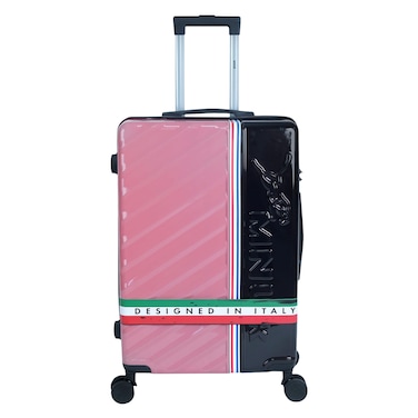 MNUK Swagger Hard Shell Trolley Suitcase &ndash; Pink and Black &ndash; 24 inch &ndash; Designed in Italy