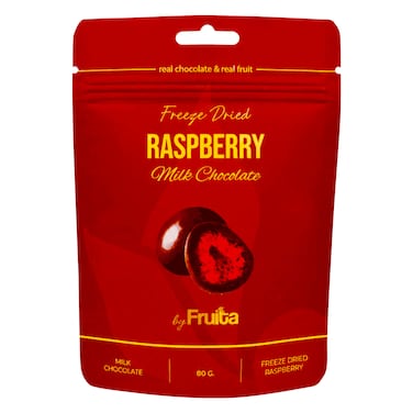 Fruita Milk Chocolate Coated Raspberries &ndash; 80 g