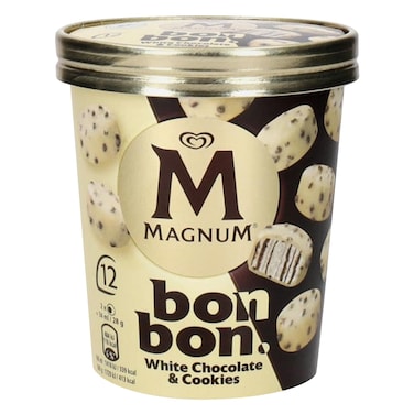 ماجنوم بون بون – آيس كريم شوكولاتة بيضاء مع كوكيز – 204 مل