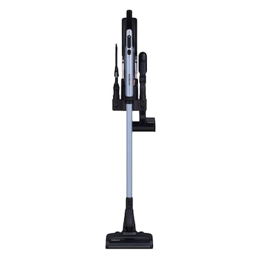 HITACHI Cordless Vacuum Cleaner, 225 Air Watts Suction, 100 Min Runtime, Smart LED Head, HEPA Filter, Washable Dust Case, Multi Nozzles, Metallic Blue (PV-XHE4PLMBGSA)