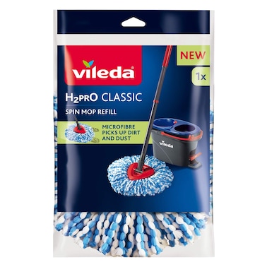 Vileda H2Pro Classic Spin Mop Refill &ndash; Microfibre &ndash; 1 Piece