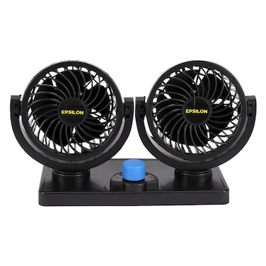 إبسيلون – مروحة سيارة برأسين – 12/24 فولت