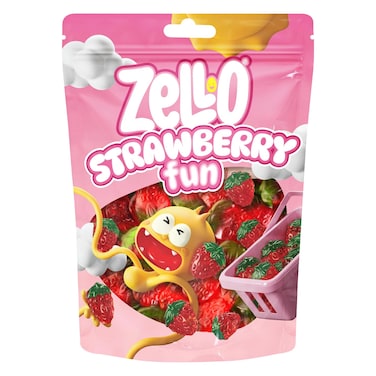 Zello Strawberry Gummy Candy Bag 80g