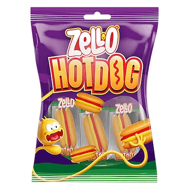 Zello Gummy Hot Dog Candies &ndash; 72 g Bag