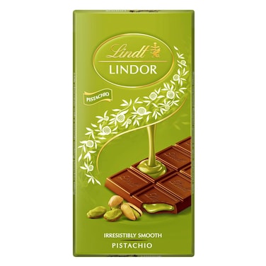 Lindt Lindor Pistachio Chocolate Bar &ndash; 100 g