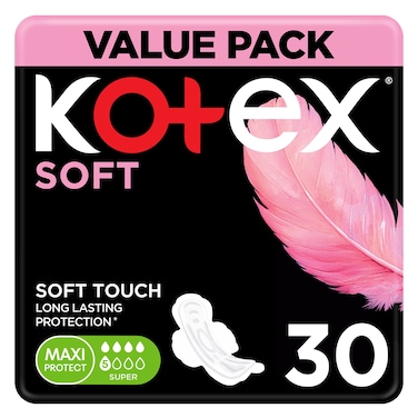 كوتكس – فوط صحية ماكسي بامتصاص فائق ولمسة ناعمة – عبوة توفيرية 30 فوطة