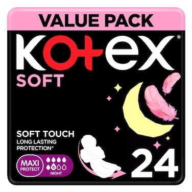 كوتكس ماكسي سوفت فوط صحية ليلية – 24 فوطة