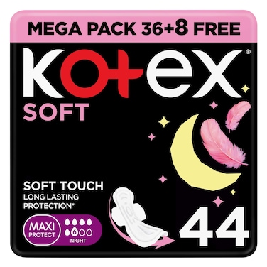 كوتكس ماكسي سوفت فوط صحية ليلية – 44 فوطة