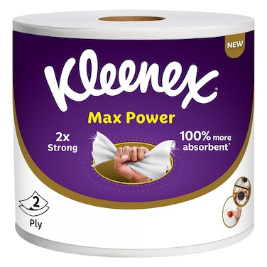 Kleenex Maxi Roll &ndash; 2 Ply &ndash; Extra Strong &amp; Absorbent &ndash; Pack of 2